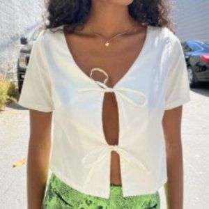 Capri Top - Ivory Cotton Satin